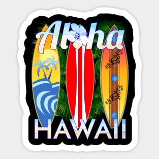 Hawaiian Islands Aloha Hawaii Surf Sticker